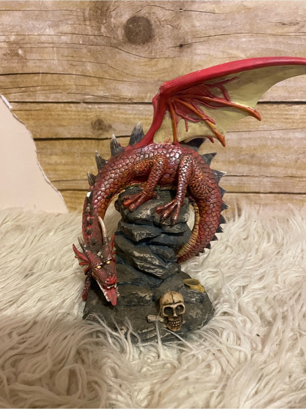 Vintage Medieval Legends Dragon Sculpture Fantasy 7.5”